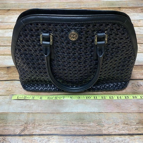 Tory Burch Robinson Basket-Weave Dome Satchel Bag - Picture 3 of 16